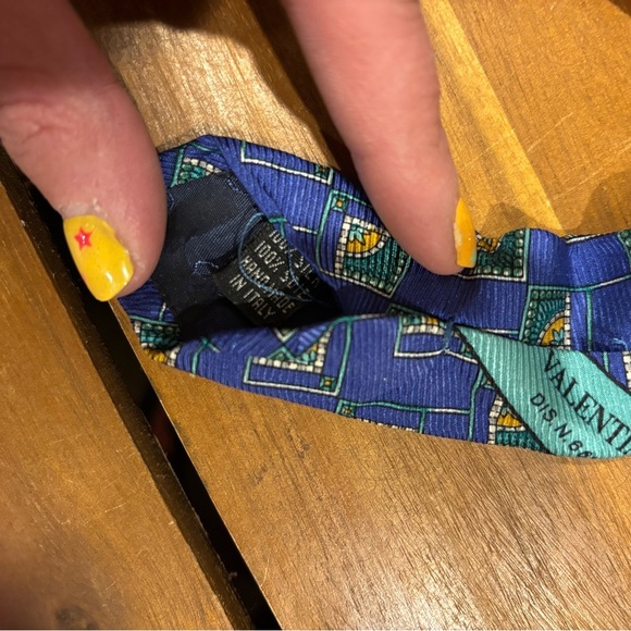 Blue Valentino Silk Tie - Picture 2 of 5